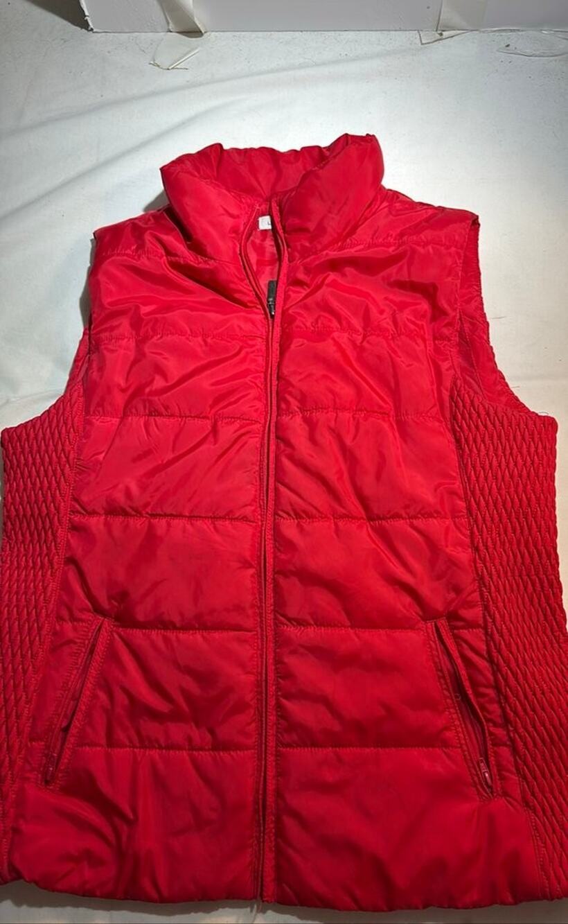 Liz Claiborne Red Quilted Puffer Vest